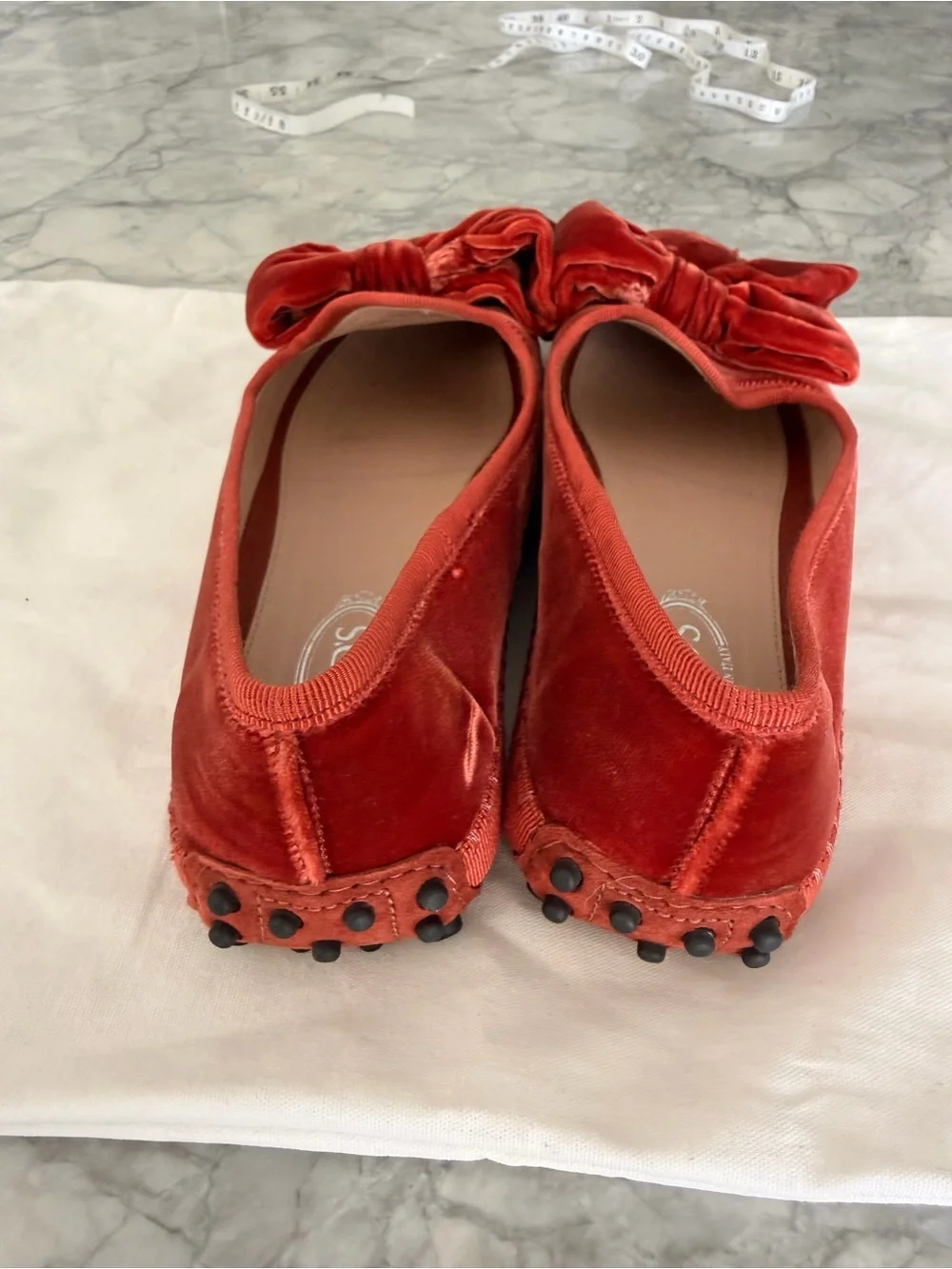 Tod’s Velvet Bow Loafer Size 38.5